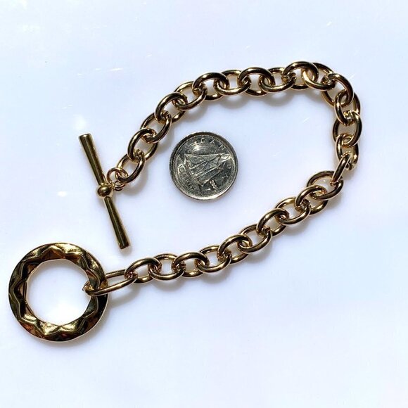 💙 Gold Plated Stainless Steel Cable Chain Bracelet - Picture 7 of 7